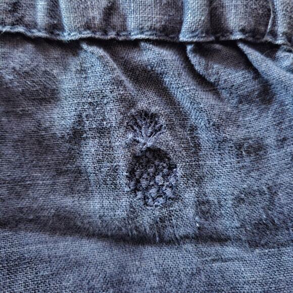 Tommy Bahama Womens Large Linen Drawstring Pants Navy Blue Relaxed Loungewear - Picture 8 of 10